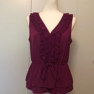 Fuschia sleeveless blouse by Elle in EUC!